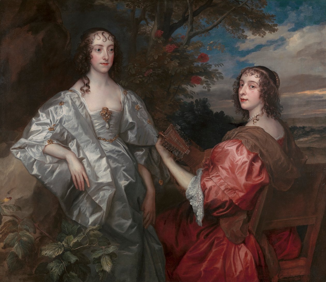 Katherine, Condessa de Chesterfield, e Lucy, Condessa de Huntingdon de Sir Anthony Van Dyck, and studio