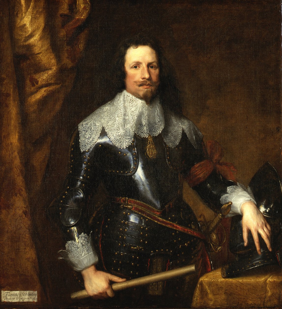 Retrato de Tomás Francisco de Saboia, Príncipe de Carignano 1596-1656. de Sir Anthony van Dyck