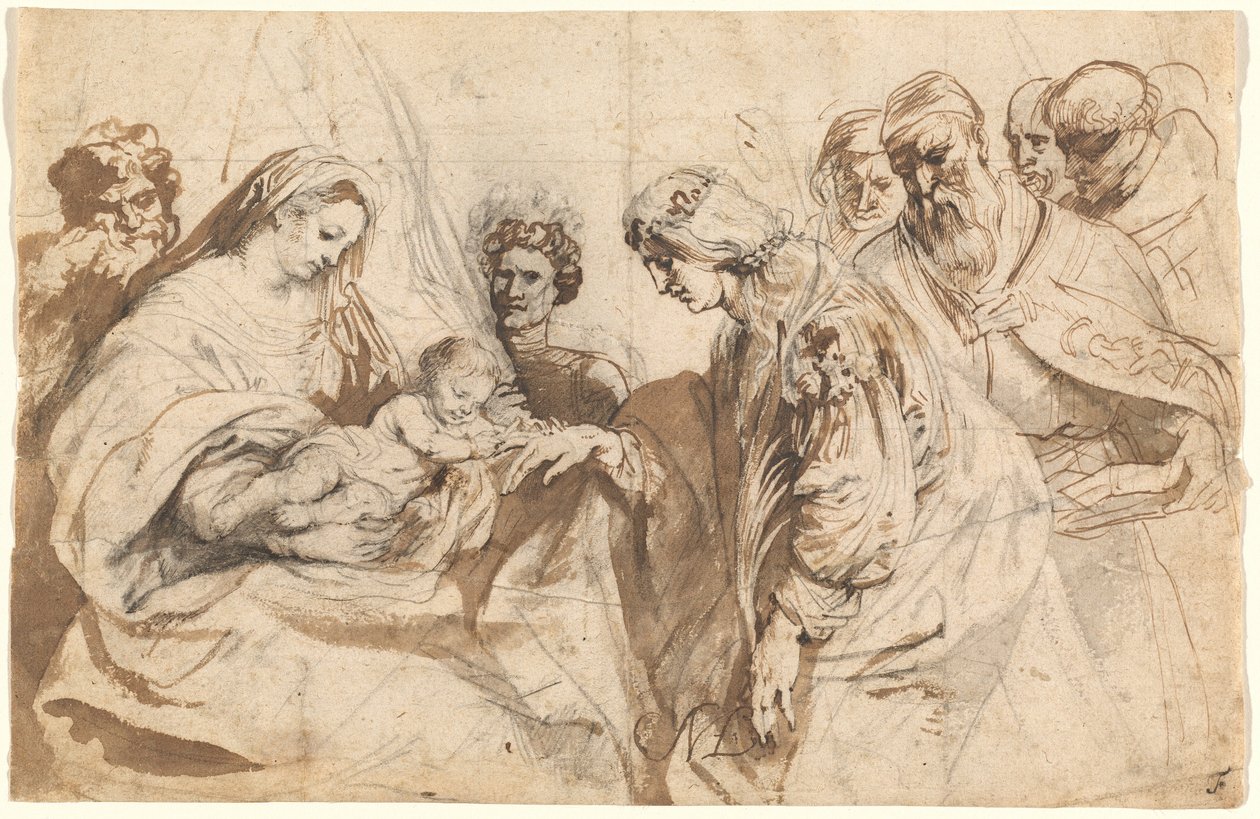 O Casamento Místico de Santa Catarina de Sir Anthony van Dyck