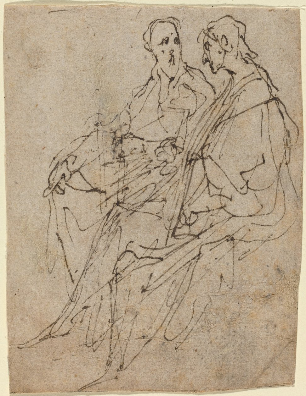 Duas figuras masculinas sentadas de Sir Anthony van Dyck