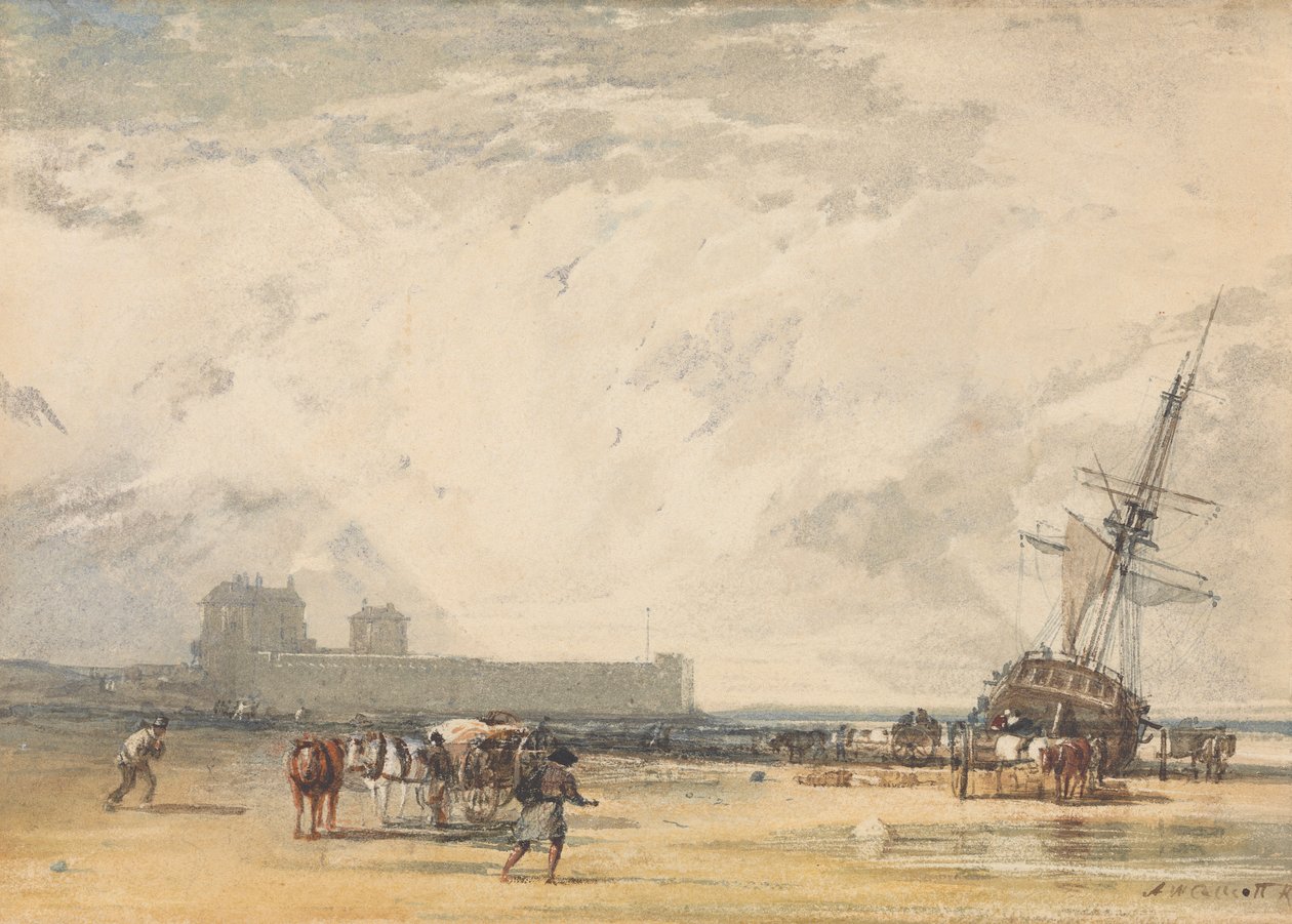 Perto de St. Malo de Sir Augustus Wall Callcott