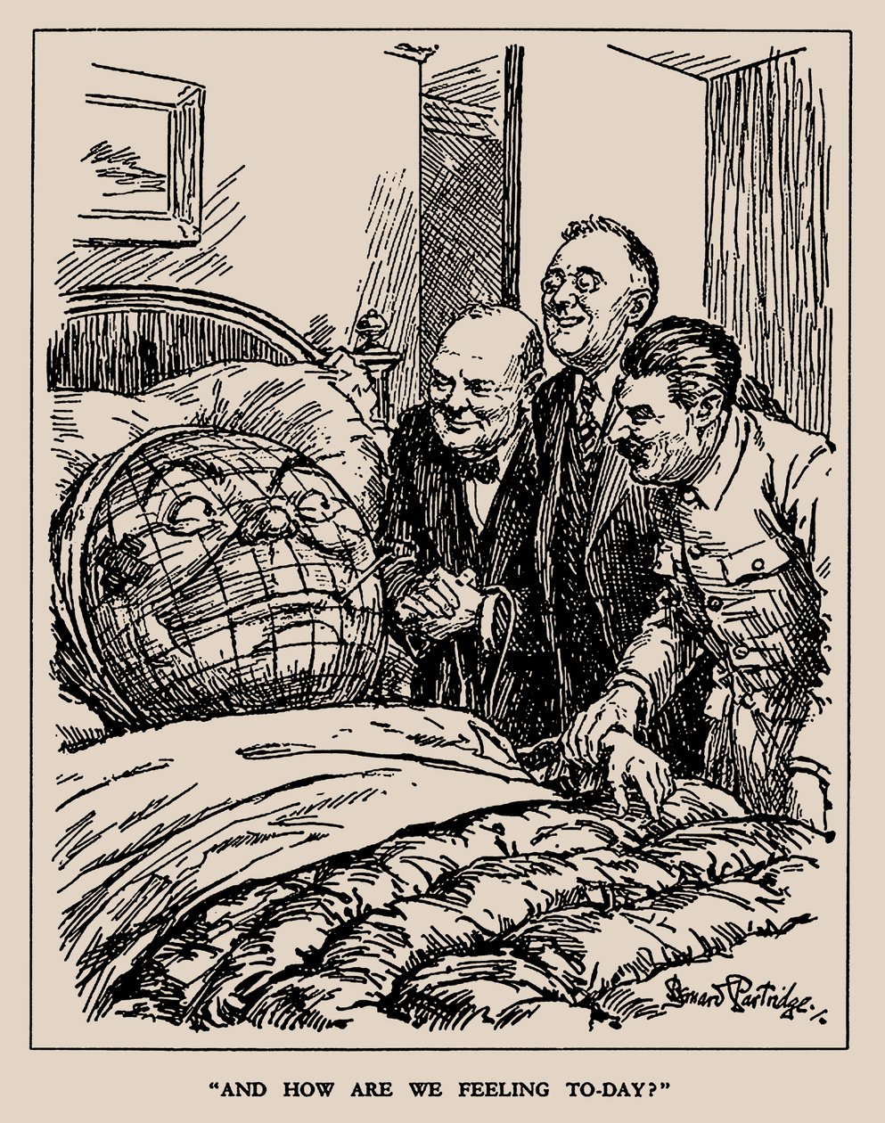 E como estamos nos sentindo hoje, 1945. de Sir Bernard Partridge