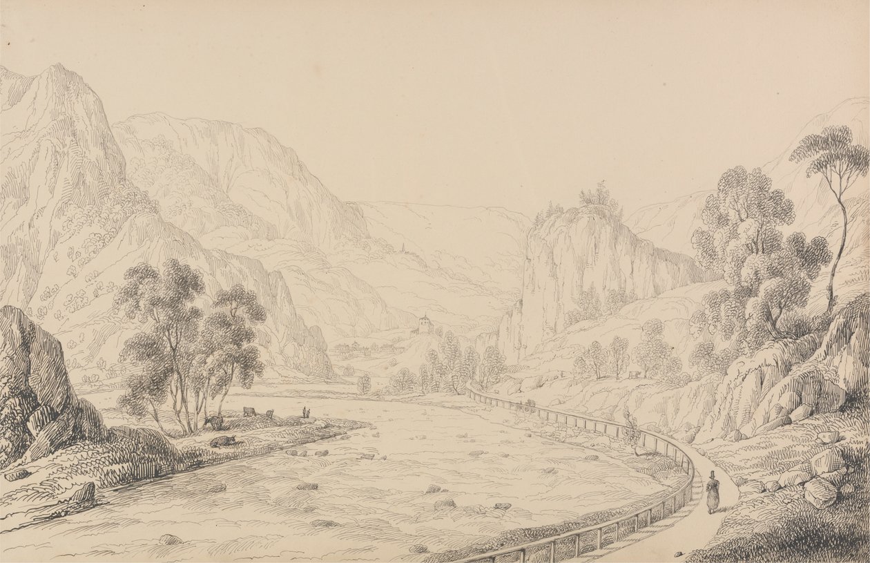 Álbum de 30 Vistas no Tirol e em Itália: Entre Brixen e Klausen - Tirol, 27 de Out.r 1840 de Sir Charles D
