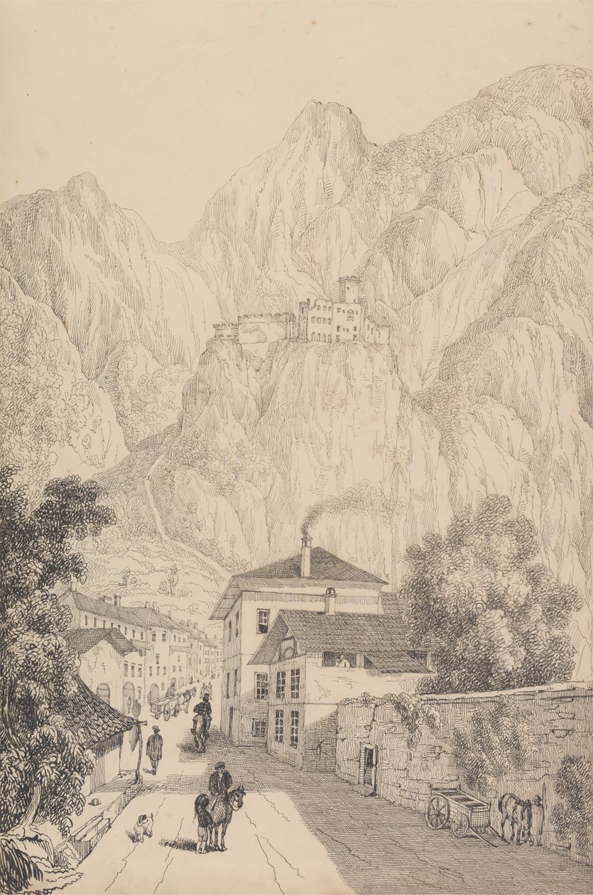 Álbum de 30 Vistas no Tirol e em Itália: Castelo de Salurn, perto da Cidade de Sir Charles D