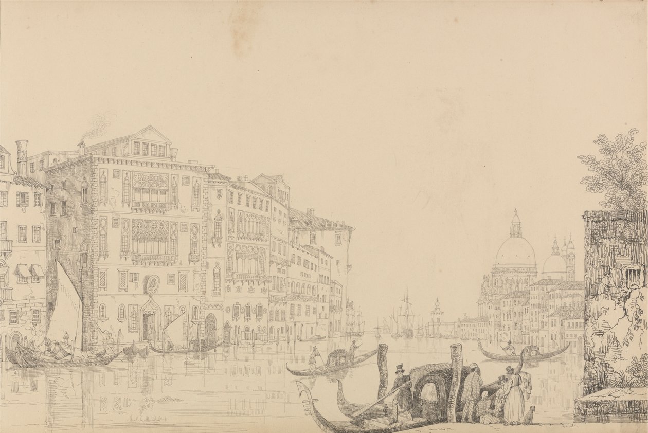 Álbum de 30 Vistas no Tirol e em Itália: Vista no Grande Canal 9.º de Nov.r 1840 de Sir Charles D
