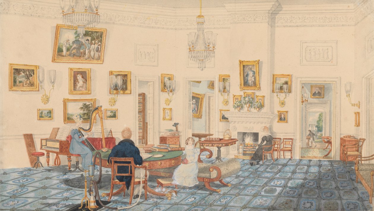 A Sala de Inverno na Casa do Artista em Patna de Sir Charles D