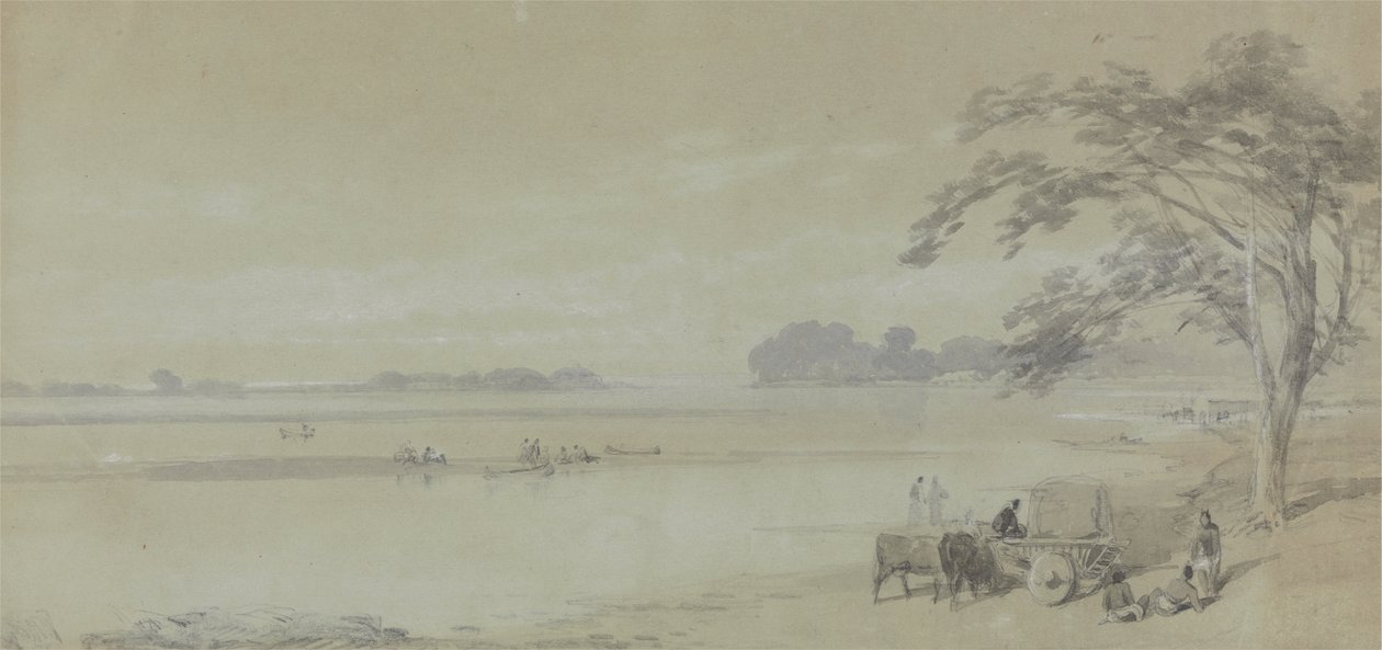 Vista de água perto de Calcutá de Sir Charles DOyly