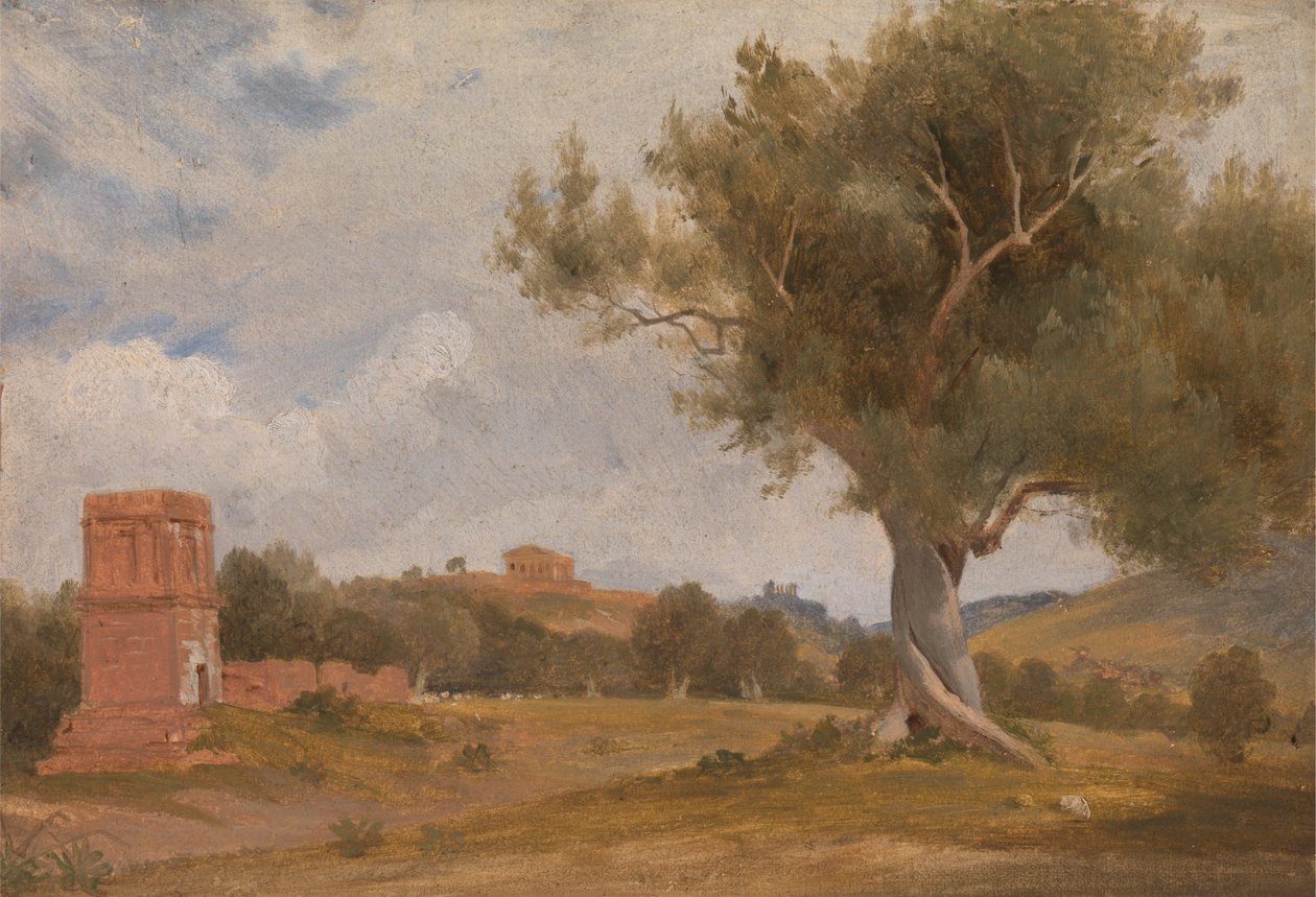 Uma Vista em Girgenti na Sicília com o Templo de Concord e Juno de Sir Charles Lock Eastlake