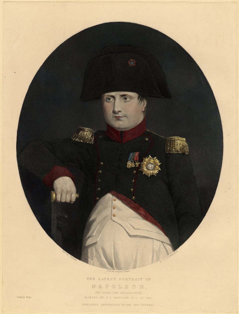Último retrato de Napoleão a bordo do Bellerophon, 1815 de Sir Charles Lock Eastlake