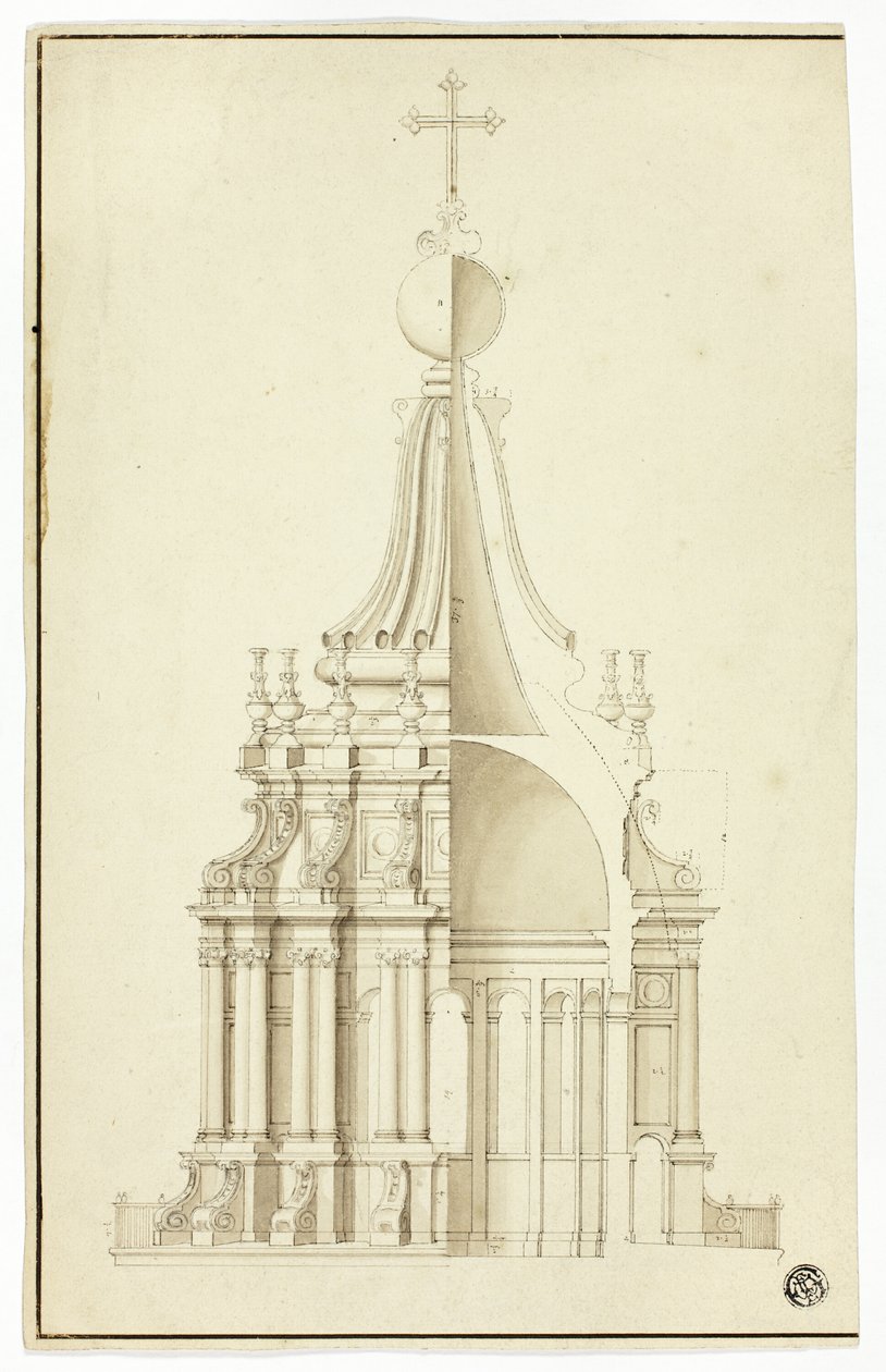 Lanterna da cúpula de São Pedro, Roma de Sir Christopher Wren