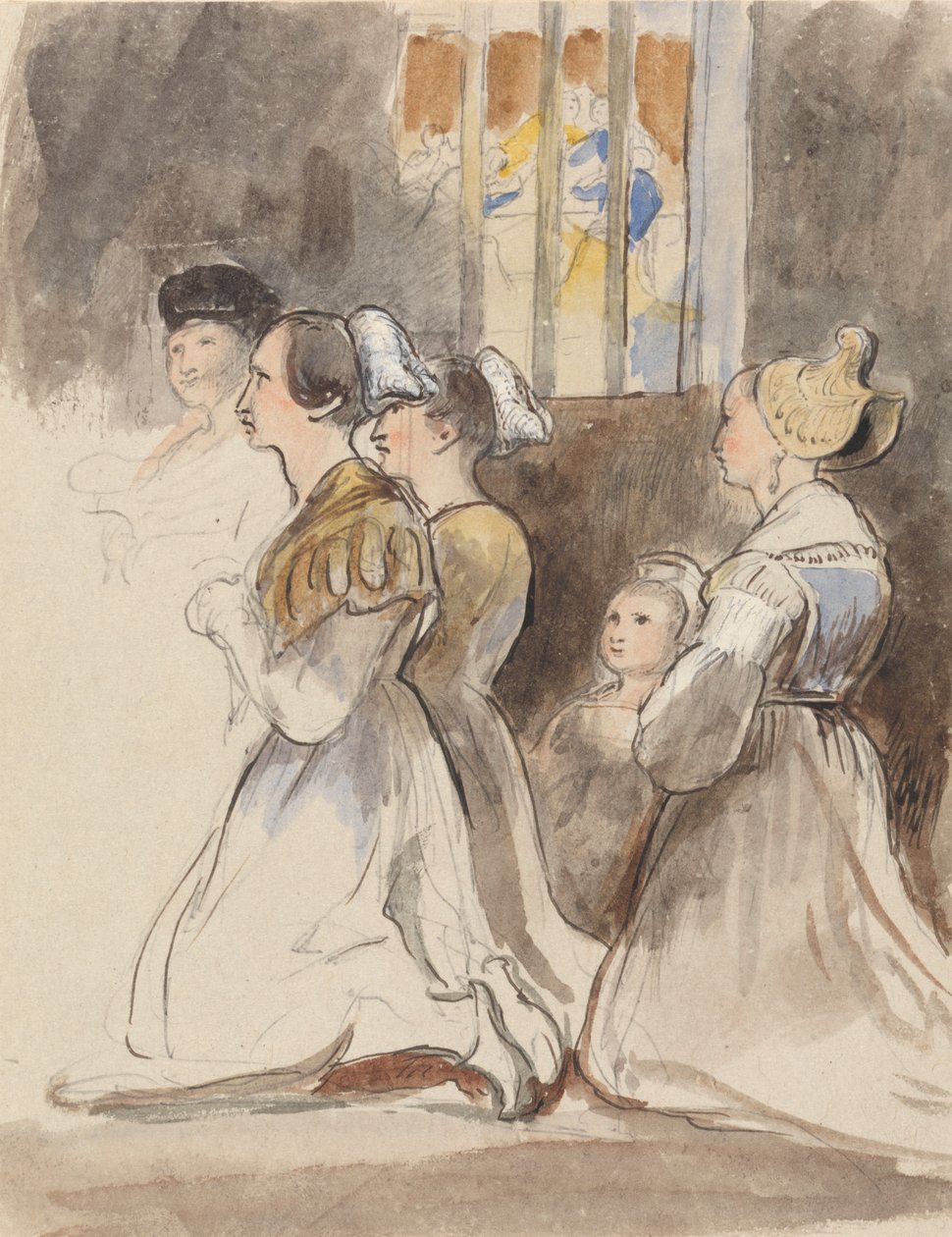 Um Grupo de Mulheres na Missa de Sir David Wilkie