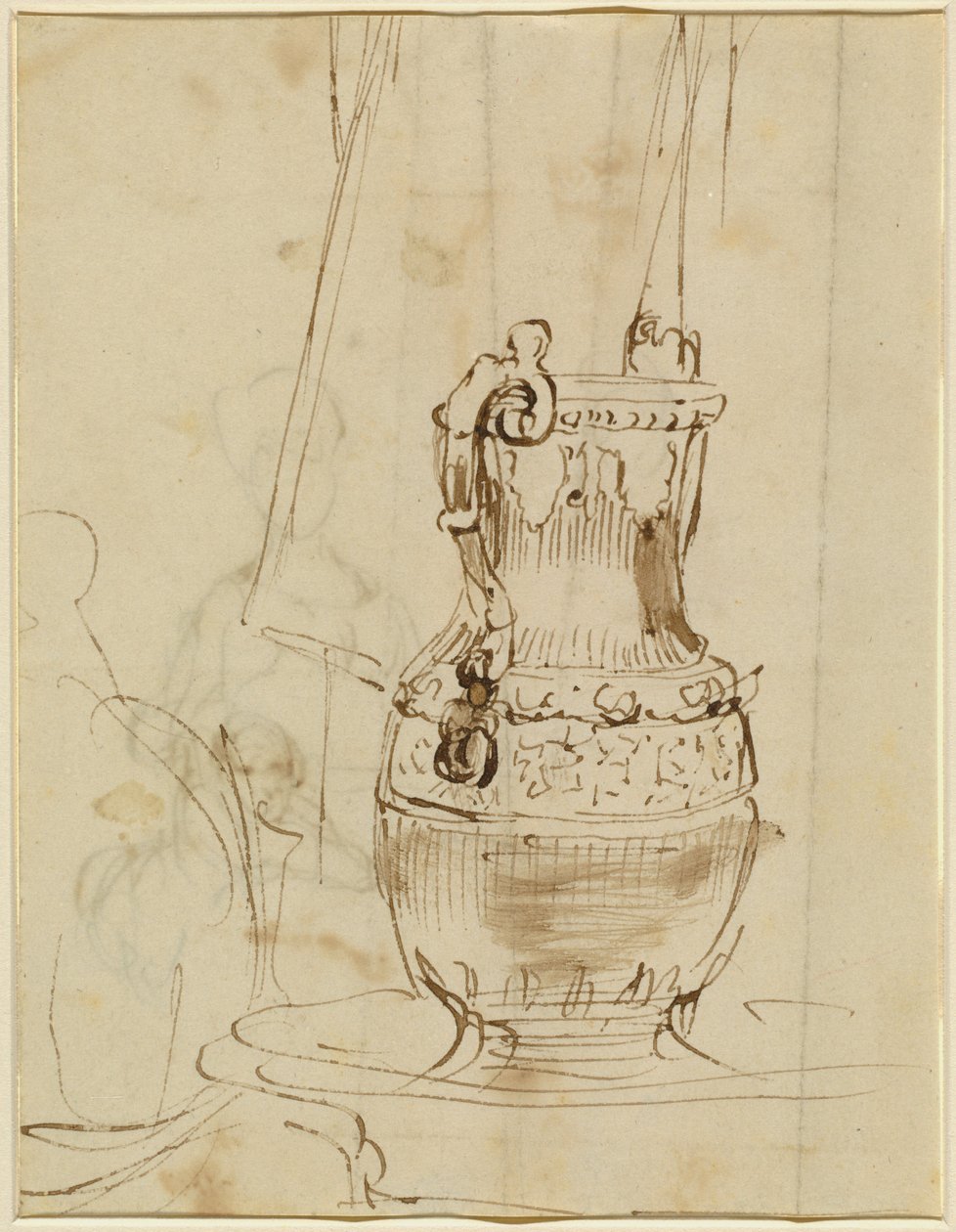 Um jarro ornamentado [reto] de Sir David Wilkie