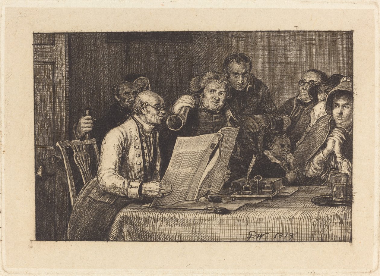 Lendo o testamento de Sir David Wilkie
