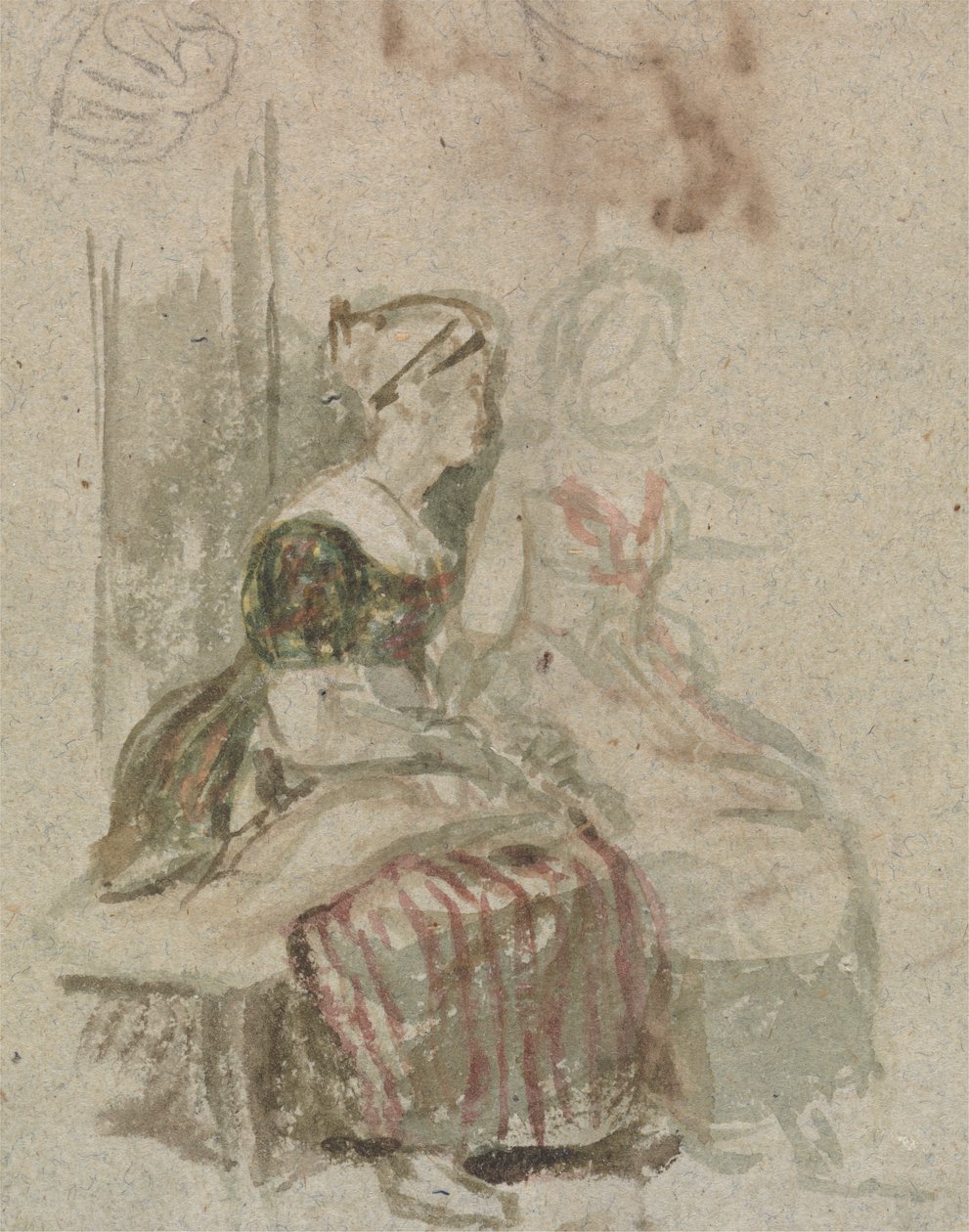 Estudo para "The Penny Wedding" (O Casamento da Penny) de Sir David Wilkie