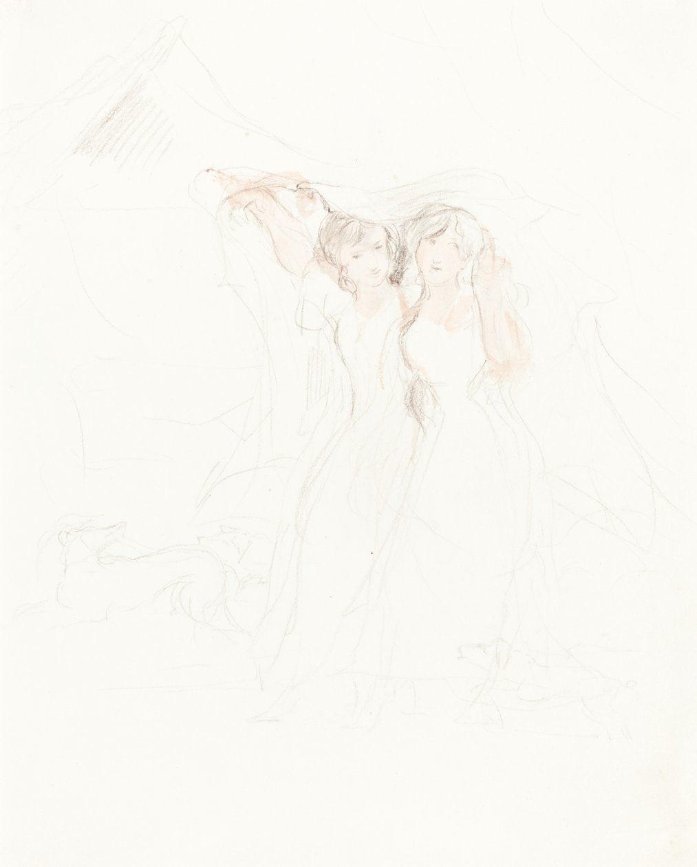 Duas garotas sob um manto de Sir David Wilkie