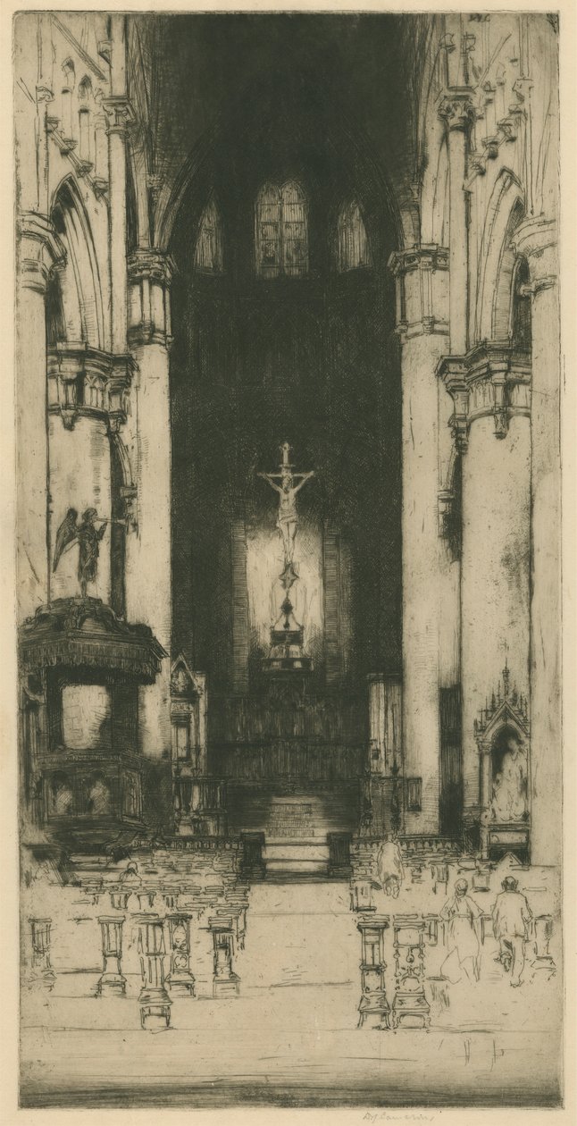 Notre Dame, Dinant [Conjunto Belga: N.º 8] de Sir David Young Cameron