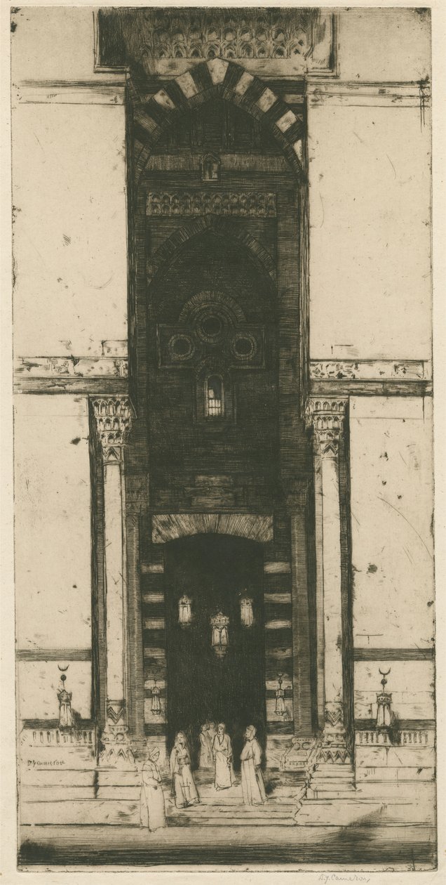 A Porta da Mesquita, Cairo de Sir David Young Cameron
