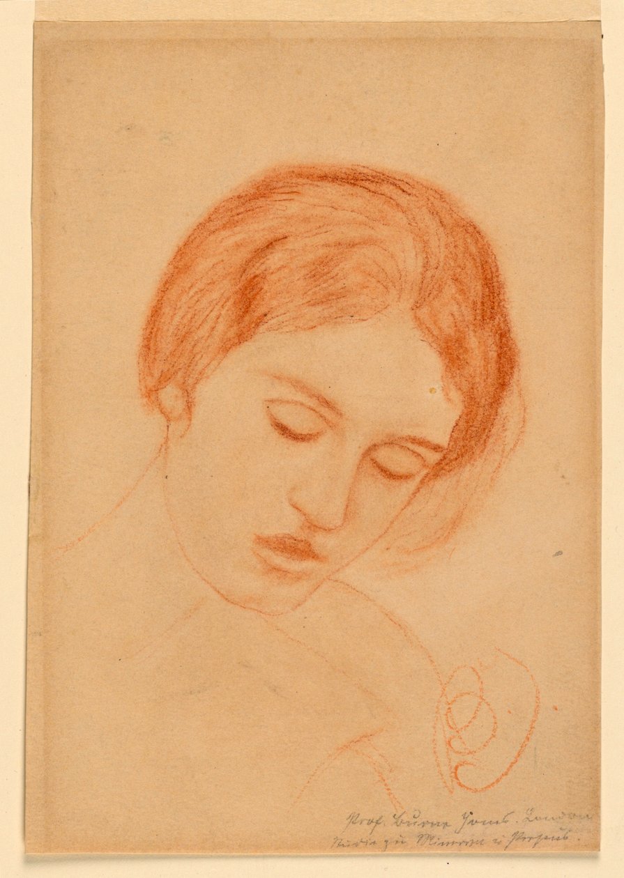 Cabeça de uma mulher de Sir Edward Burne Jones