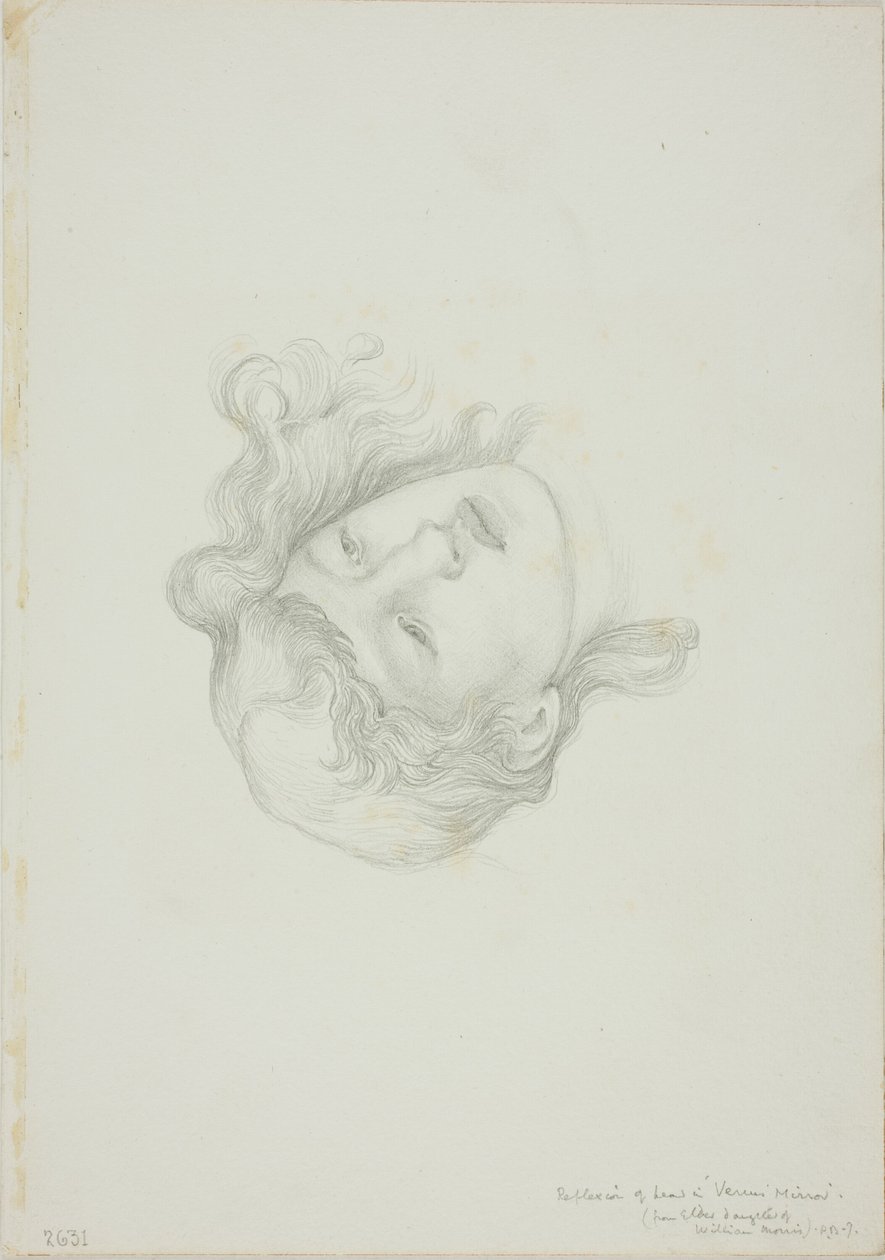 Reflexo da Cabeça, estudo para Espelho de Vênus de Sir Edward Burne Jones