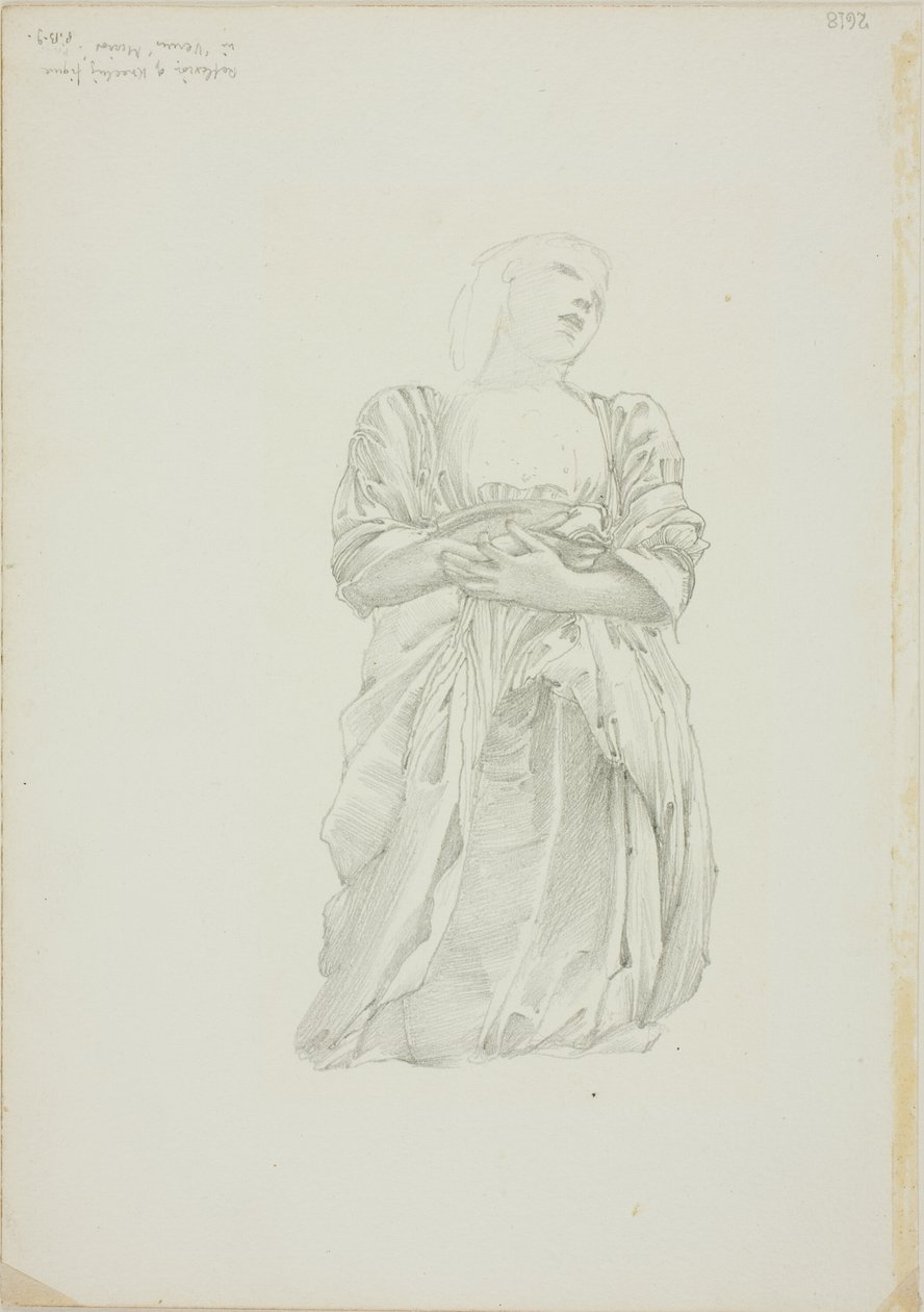Reflexo da Figura Feminina Ajoelhada, estudo para O Espelho de Vênus de Sir Edward Burne Jones