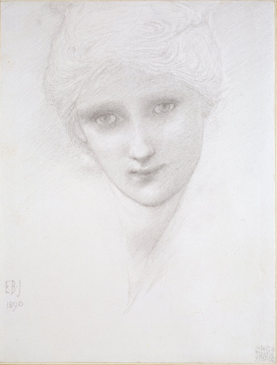 Cabeça de uma mulher, 1890 de Sir Edward Coley Burne Jones