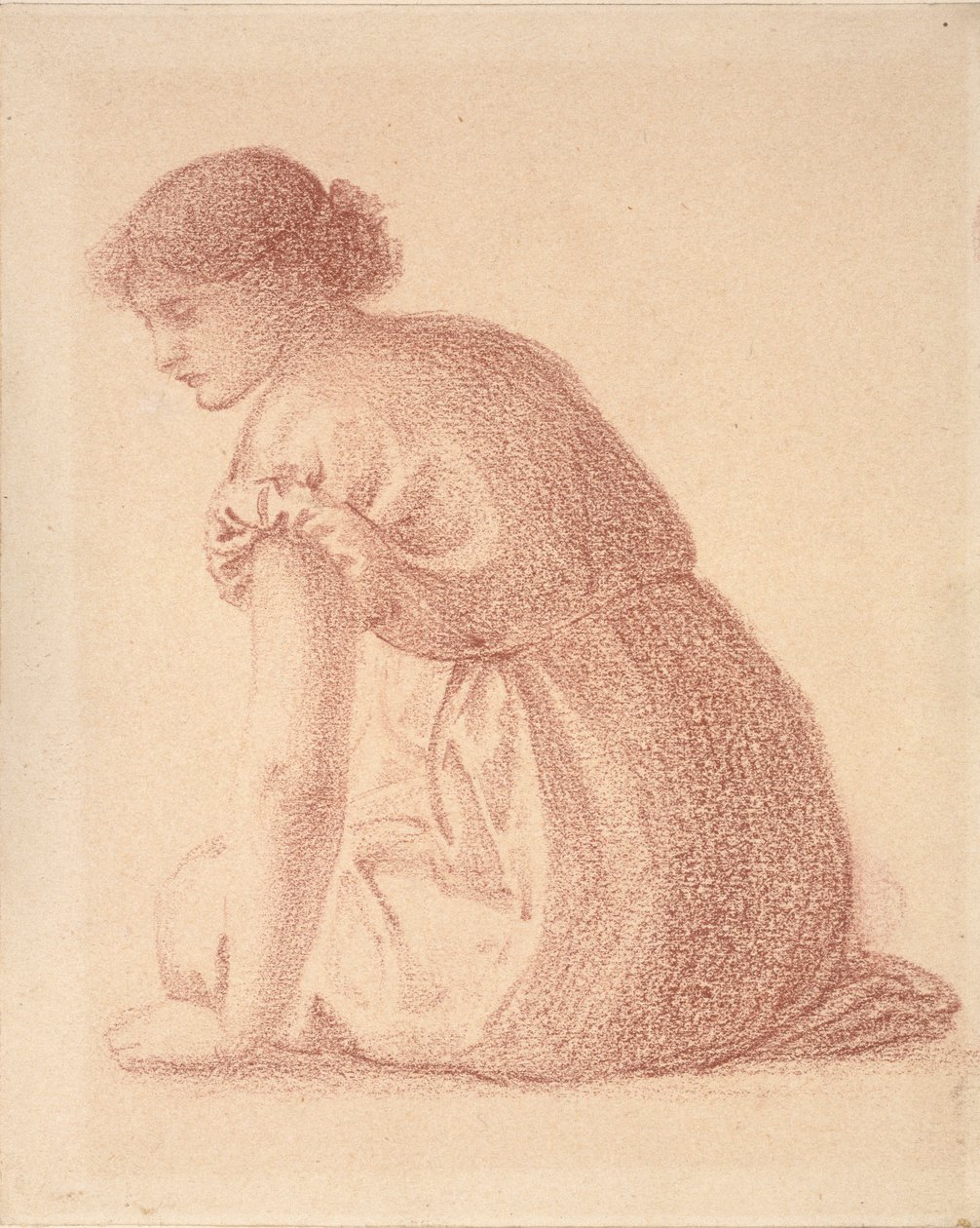 Figura sentada de uma mulher, final do século 19 de Sir Edward Coley Burne Jones