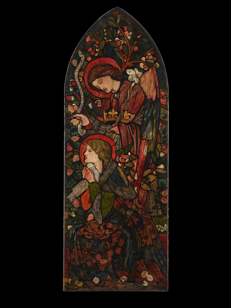 A Anunciação, 1857. de Sir Edward Coley Burne Jones