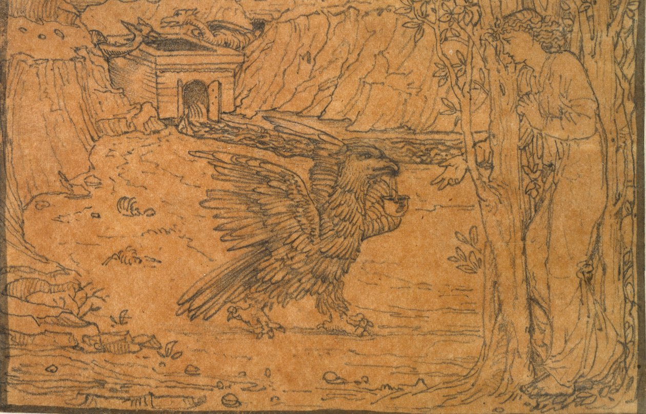 A história de Cupido e Psique: A Água Negra, c1864-c1868 de Sir Edward Coley Burne Jones