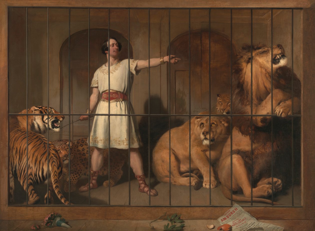 Retrato do Sr. Van Amburgh, como apareceu com os seus animais nos Teatros de Londres de Sir Edwin Henry Landseer