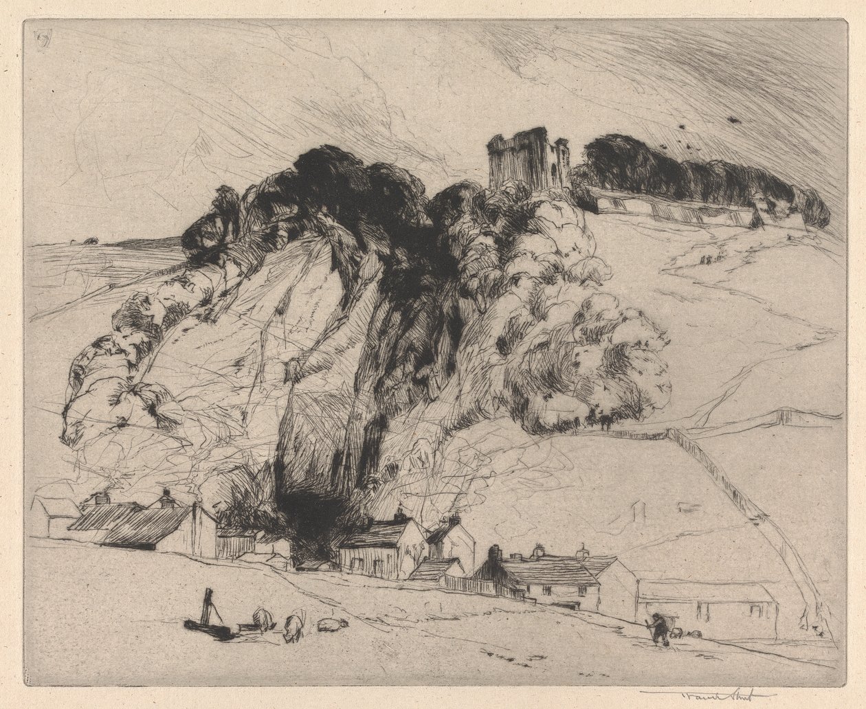 Castelo de Peveril, Derbyshire de Sir Frank Short