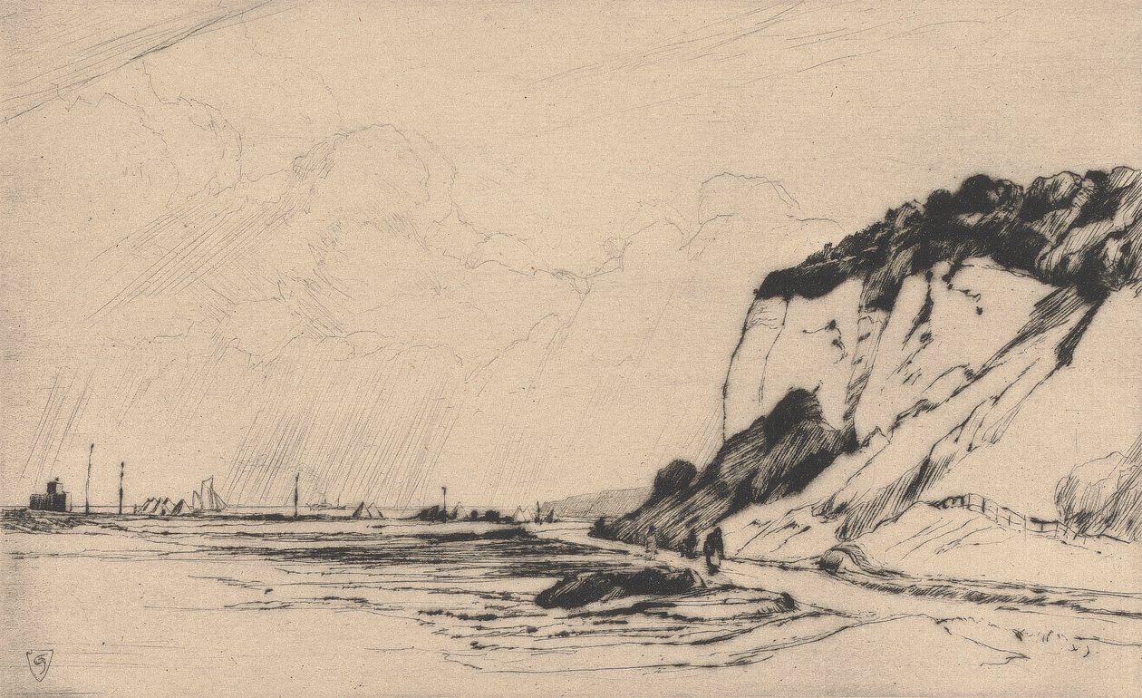 The Coast Road, Kingsdown, No.2, 1922 de Sir Frank Short