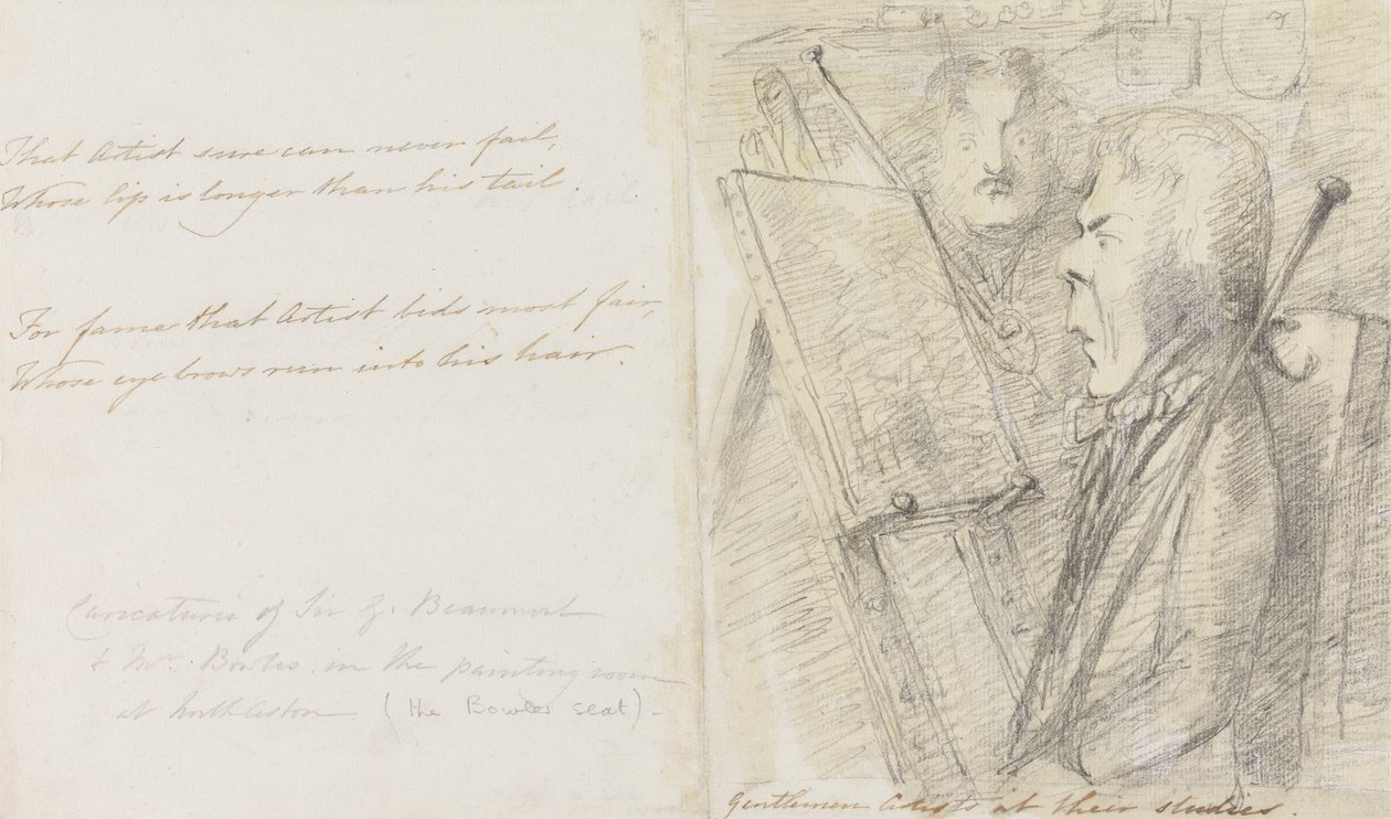 Cavalheiros Artistas nos seus Estudos de Sir George Howland Beaumont seventh Baronet