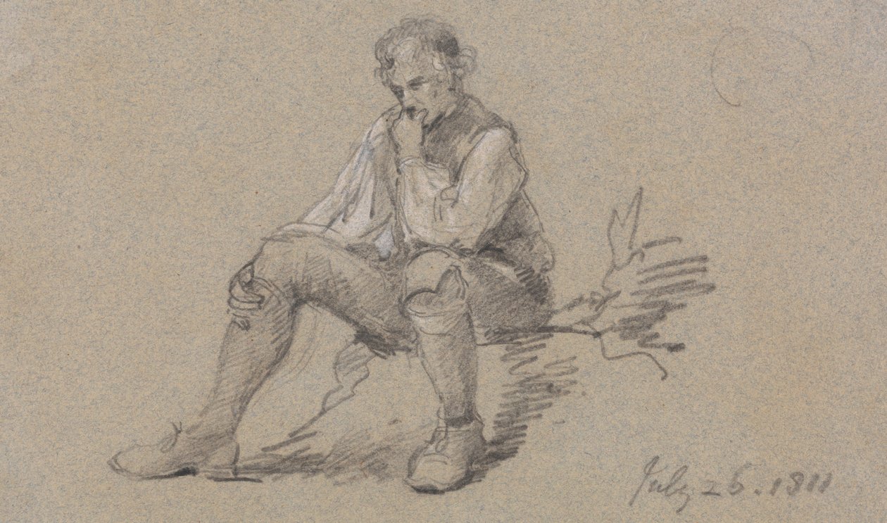Homem sentado de Sir George Howland Beaumont seventh Baronet