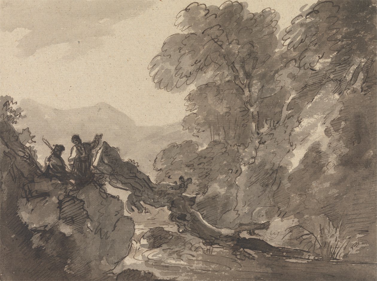 Paisagem Romântica de Sir George Howland Beaumont seventh Baronet
