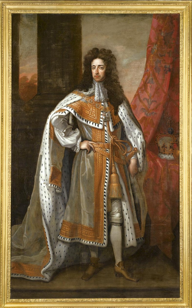 Rei William III da Inglaterra 1650-1702 em suas vestes de coroação de Sir Gotfrey Kneller
