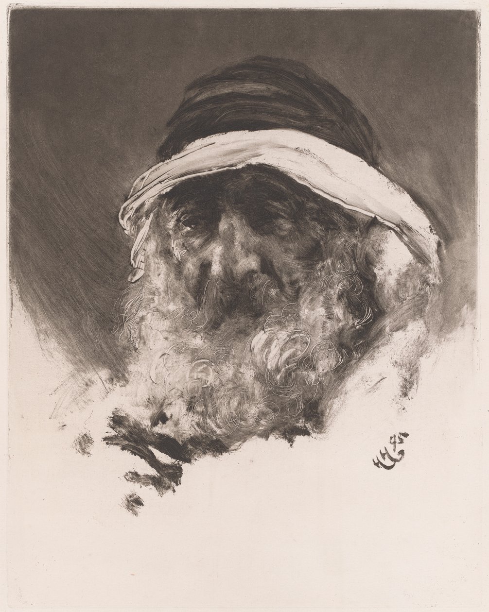 A cabeça de um árabe de Sir Hubert von Herkomer