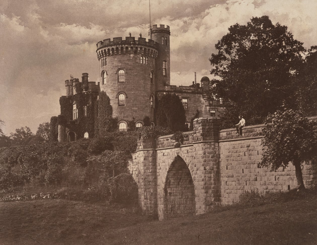 Castelo de Tullichewan, Vale de Leven, Escócia, c. 1855 (foto) de Sir James Campbell of Stracathro