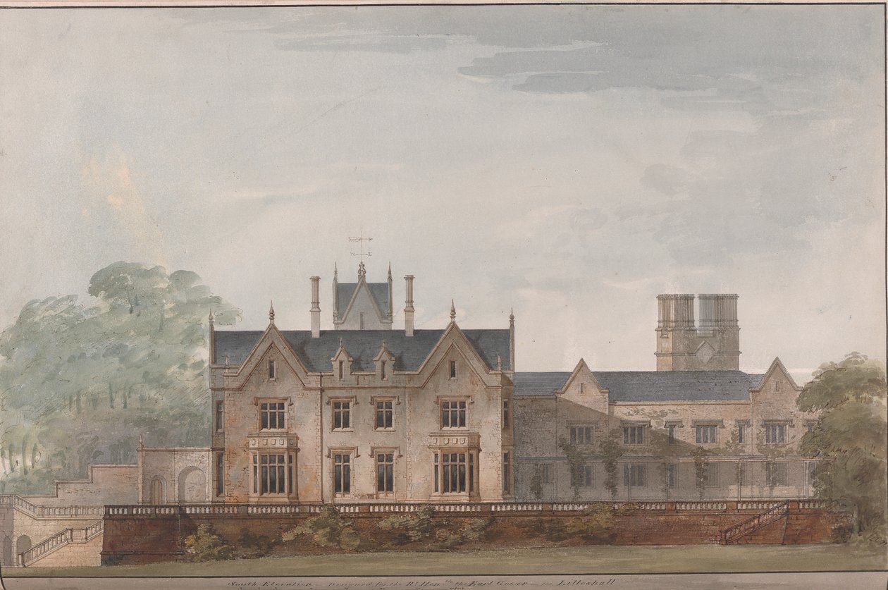 Lilleshall, Shropshire: Elevação Sul de Sir Jeffry Wyatville