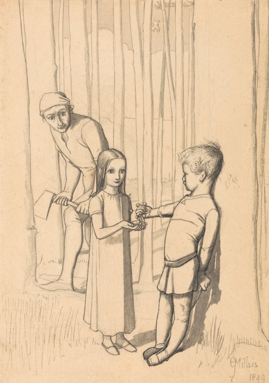 Estudo para A Filha do Homem da Floresta de Sir John Everett Millais