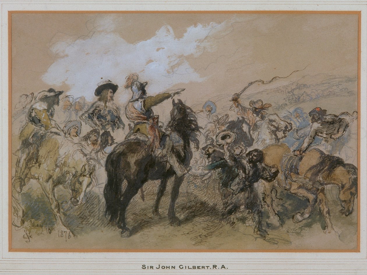 Cavaleiros na época de Carlos I, 1876 de Sir John Gilbert