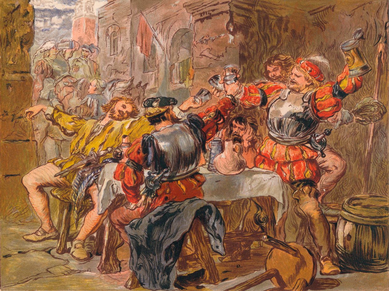 Deixe-me o Canakin Clink, c1875 de Sir John Gilbert
