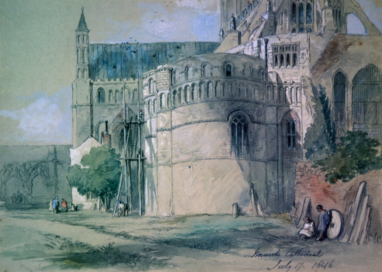 Catedral de Norwich, 1846 de Sir John Gilbert
