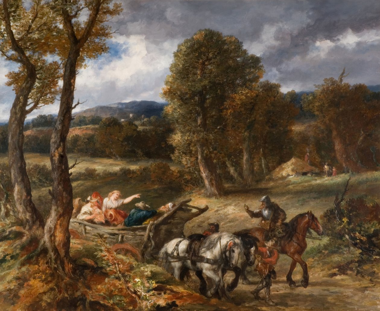 O vagão de bagagem, 1884. de Sir John Gilbert