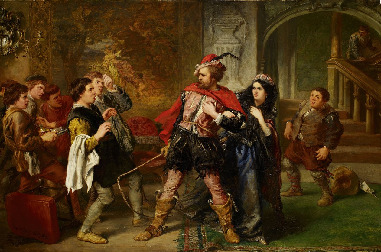 A Megera Domada, 1861. de Sir John Gilbert