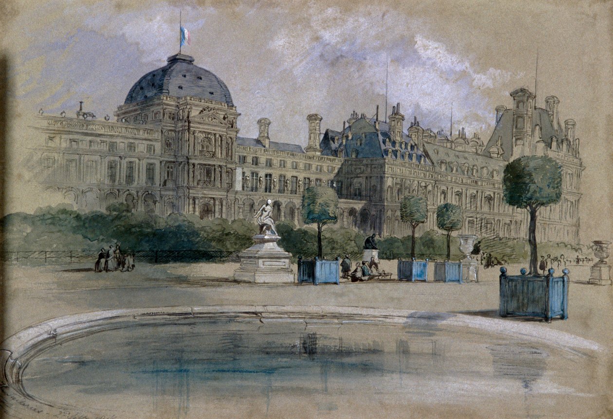 As Tulherias, Paris, França, 1846 de Sir John Gilbert