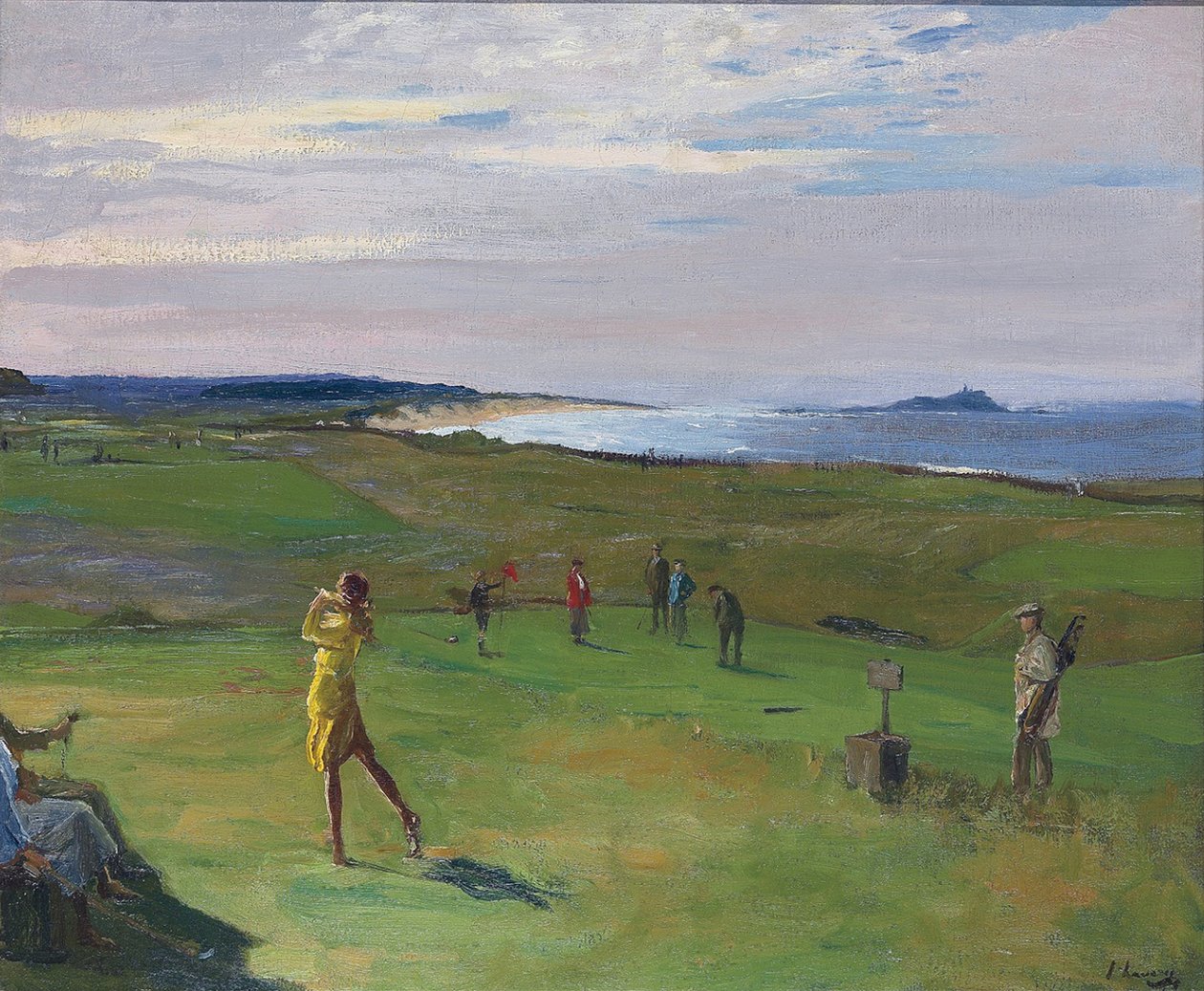 O campo de golfe, North Berwick de Sir John Lavery