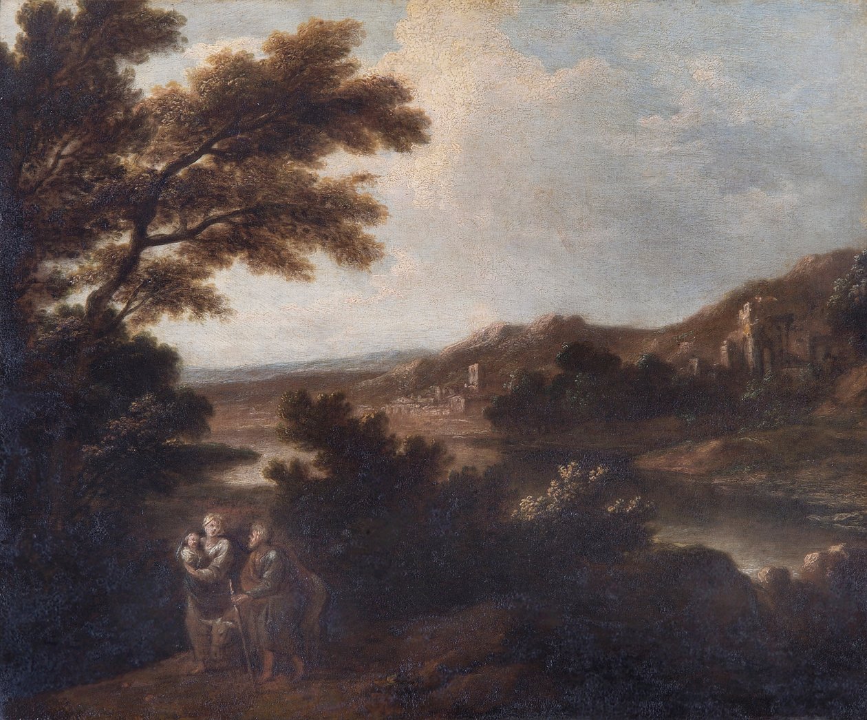 "Paisagem com voo para o Egipto", século XVIII de Sir Joshua Reynolds