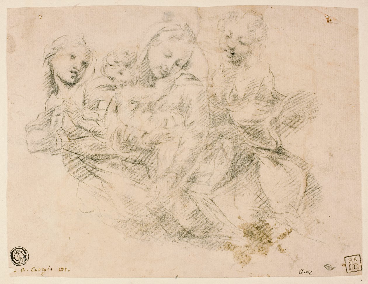 Nossa Senhora e o Menino com dois anjos de Sir Joshua Reynolds