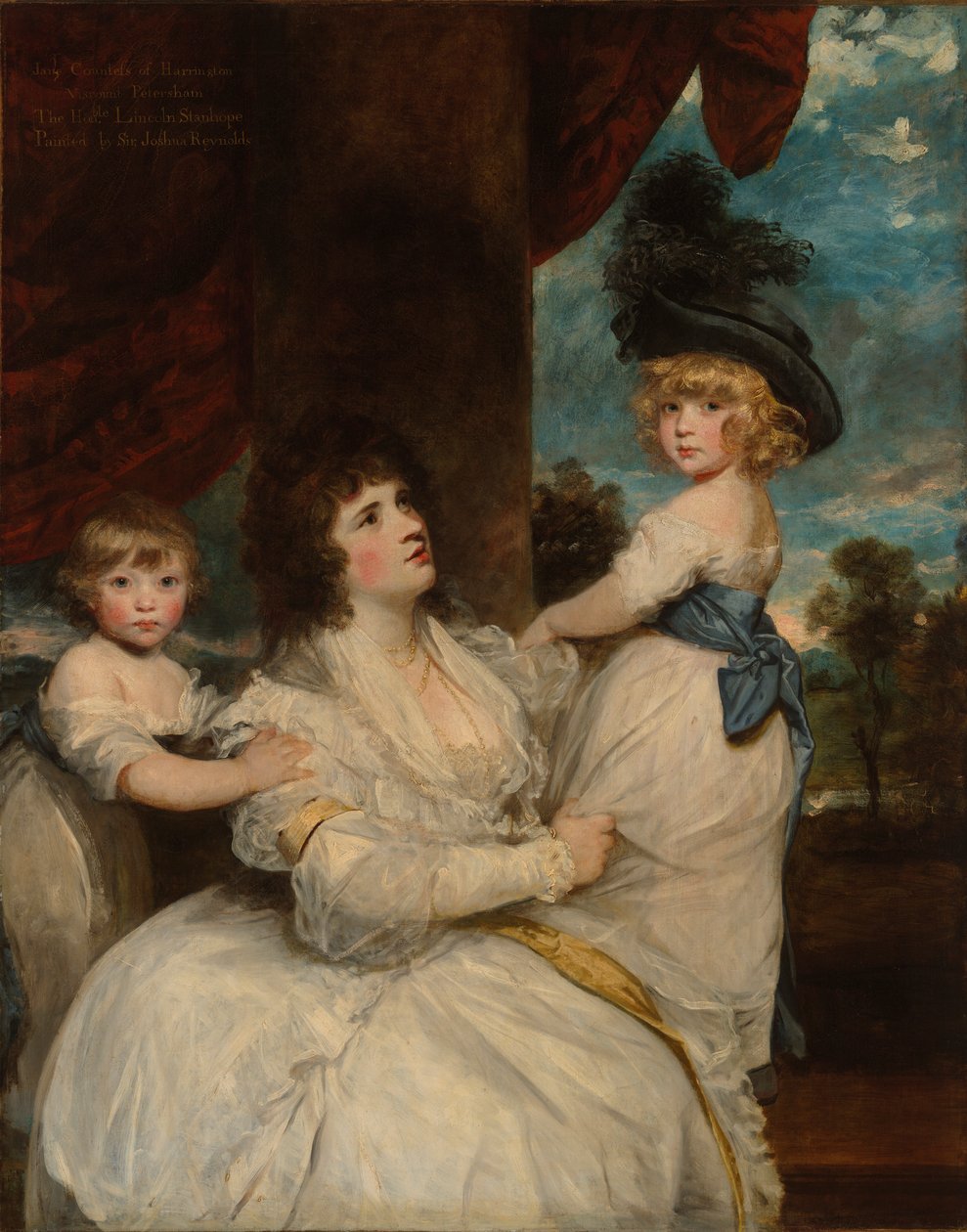 Retrato de Jane, Condessa de Harrington, com seus filhos, o Visconde Petersham e o Honorável Lincoln Stanhope de Sir Joshua Reynolds
