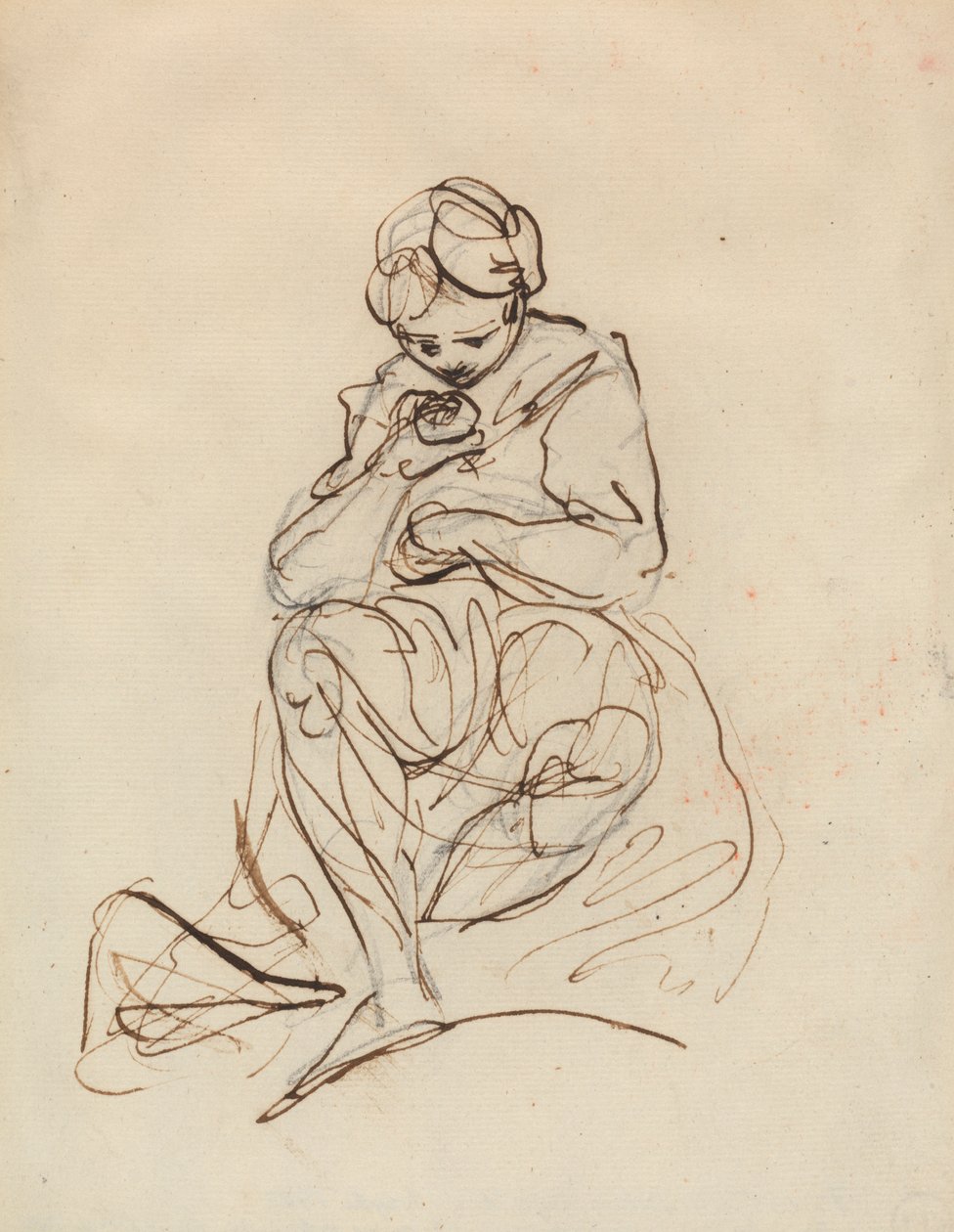 Estudo de uma mulher sentada de Sir Joshua Reynolds